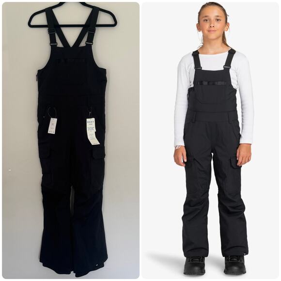 Roxy Non Stop Bib Snow Pants in Black - Picture 1 of 10